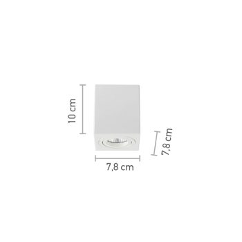 Alternative view of InLight Φωτιστικό οροφής από λευκό μέταλλο 1XGU10 D:7,8cm (42026-WH)