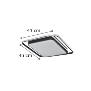 Alternative view of InLight Πλαφονιέρα οροφής LED 60W 3CCT από αλουμίνιο σε μαύρη απόχρωση D:43cm (42171-Μαύρο)