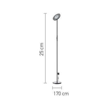 Alternative view of InLight Επιδαπέδιο φωτιστικό LED 24W RGB-CCT with controller από μαύρο μέταλλο και ακρυλικό D:170cm (45023)