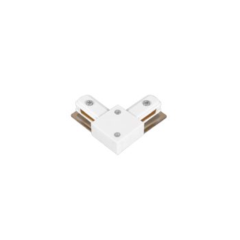 InLight Σύνδεσμος L Λευκός Μονοφασικής Ράγας (TC1-029-WH)