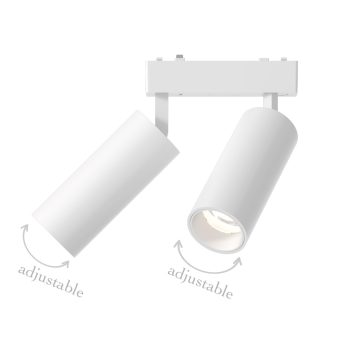 Alternative view of InLight Φωτιστικό LED 2x9W 3000K για Ultra-Thin μαγνητική ράγα σε λευκή απόχρωση D:16cmX4,4cm (T03801-WH)