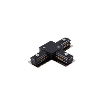 InLight Σύνδεσμος Τ Μαύρος Μονοφασικής Ράγας (TC1-030-BL)