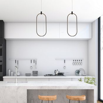 Alternative view of InLight Κρεμαστό φωτιστικό LED 14W 3000K σε μαύρη απόχρωση D:17cm (6058-BL)
