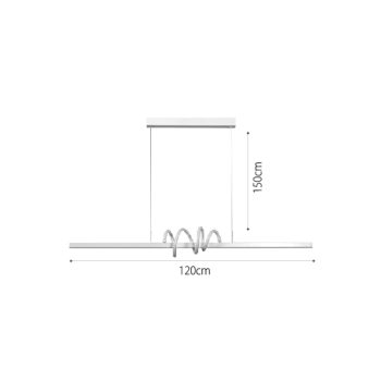 Alternative view of InLight Κρεμαστό φωτιστικό LED 40W 3CCT (by switch on base) σε λευκό χρώμα D:120cm (6075-WH)