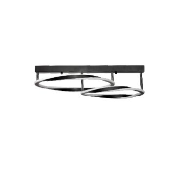 Alternative view of InLight Κρεμαστό φωτιστικό LED 90W 3CCT (by switch on base) σε μαύρο χρώμα D:70cm (6078-BL)