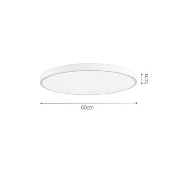 Alternative view of InLight Πλαφονιέρα οροφής LED 110W 3CCT (by switch on base) από γκρί μέταλλο και ακρυλικό D:60cm (42035-B-Gray)
