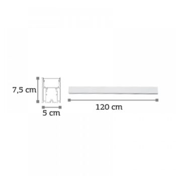 Alternative view of InLight Κρεμαστό φωτιστικό LED 40W 3CCT (By Switch) από αλουμίνιο σε λευκή απόχρωση D:120cm (6072-120-WH)