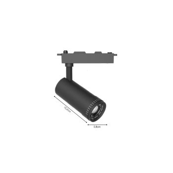 Alternative view of InLight Σποτ μονοφασικής ράγας LED 20W 3CCT με επιλογή εναλλαγής μοιρών σε λευκή απόχρωση D:5.8cmX15,2cm (Τ1-06300-White)