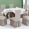 Beauty Home Ελαστικά καλύμματα καρέκλας σετ 6τμχ Art 8601 Μπεζ