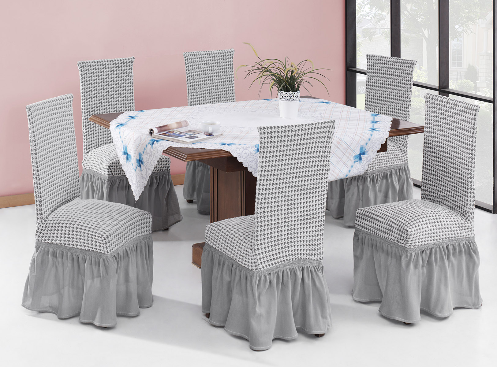 Beauty Home Ελαστικά καλύμματα καρέκλας σετ 6τμχ Art 8601 Εκρού