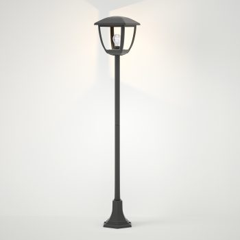Alternative view of it-Lighting Avalanche 1xE27 Outdoor Pole Light Black D:120cmx18.5cm (80500114)