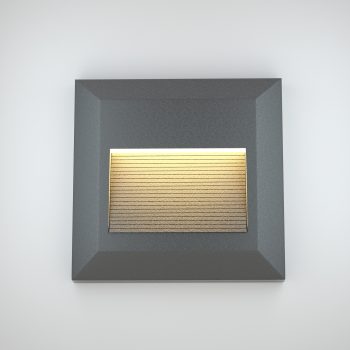 Alternative view of it-Lighting Salmon LED 2W 3CCT Outdoor Wall Lamp Anthracite CCT D:12.4cmx12.4cm (80201840)
