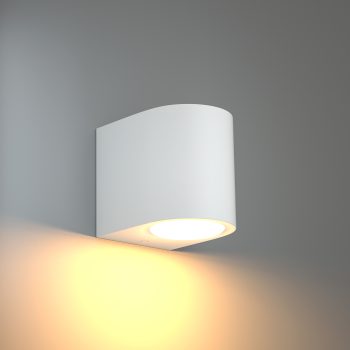 Alternative view of it-Lighting Powell 1xGU10 Outdoor Up or Down Wall Lamp White D:9cmx8cm (80200224)