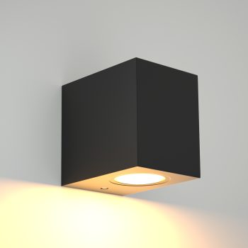 Alternative view of it-Lighting Norman 1xGU10 Outdoor Up or Down Wall Lamp Anthracite D:8cmx7cm (80200444)