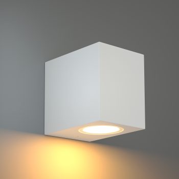 Alternative view of it-Lighting Norman 1xGU10 Outdoor Up or Down Wall Lamp White D:8cmx7cm (80200424)