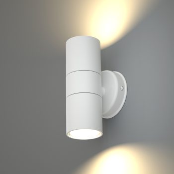 Alternative view of it-Lighting Ouachita 2xGU10 Outdoor Up-Down Wall Lamp White D:15.2cmx11.3cm (80200624)