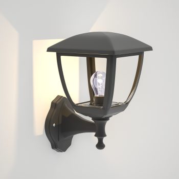Alternative view of it-Lighting Avalanche 1xE27 Outdoor Wall Lamp Black D:22cmx30cm (80201214)
