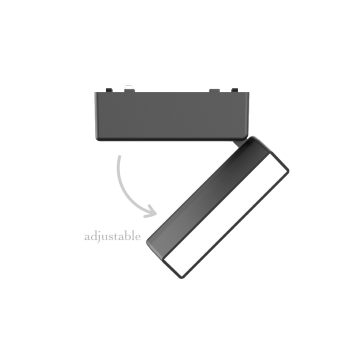 Alternative view of InLight Φωτιστικό LED 5W 3CCT για Ultra-Thin μαγνητική ράγα σε μαύρη απόχρωση (by tuya and zigbee) D:12,8cmX8cm (T04905-BL)