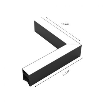 Alternative view of Inlight Γωνιακός σύνδεσμος LED 10W 3CCT σε μαύρη απόχρωση D:16,5cmX16,5cm (L006-BL)