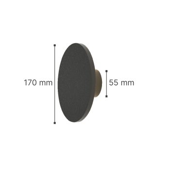 Alternative view of it-Lighting Geneva LED 8W 3CCT Outdoor Wall Lamp Grey D:17cmx5.5cm (80201130)