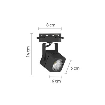 Alternative view of InLight Σποτ Ράγας Μαύρο 1XGU10 D:8cmX14cm (T00700-BL)