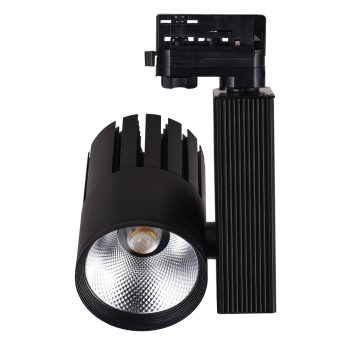 InLight Σποτ τριφασικής ράγας LED 30W 3000K σε μαύρη απόχρωση D:10cmX20cm (T00801-BL)