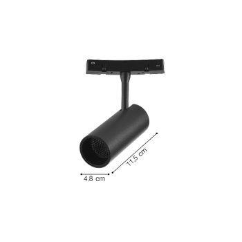 Alternative view of Inlight Σποτ για Curved μαγνητική ράγα LED 12W 3000K σε μαύρη απόχρωση D:4,8x11,5cm (TMC0051-Black)
