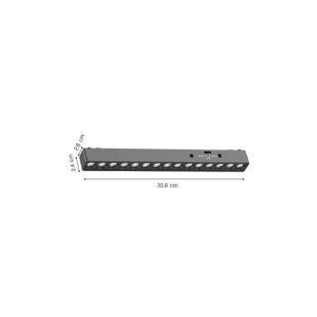 Alternative view of Inlight Φωτιστικό LED 15W 3CCT για Ultra-Thin μαγνητική ράγα σε λευκή απόχρωση D:33,8X2,6X2,4cm (TMU0020-WH)