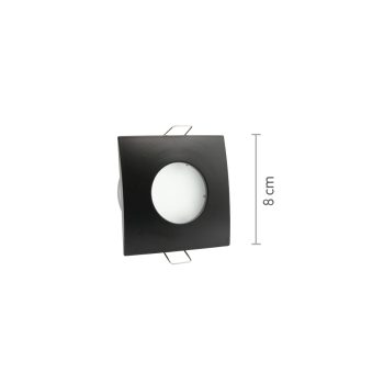 Alternative view of InLight Χωνευτό σποτ από λευκό μέταλλο 1XGU10 IP44 D:8cm (Χ0009-WH)