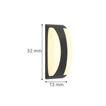 Alternative view of InLight Wildwood - E27 Outdoor Wall Lamp in Grey Color (80203634)