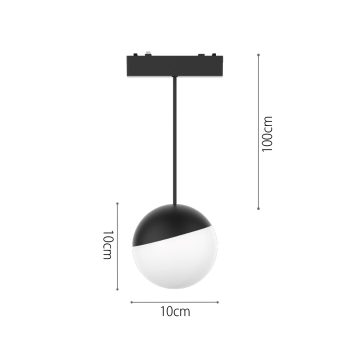 Alternative view of InLight Φωτιστικό LED 6W 3000K για Ultra-Thin μαγνητική ράγα σε μαύρη απόχρωση D:10cm (T04301-BL)