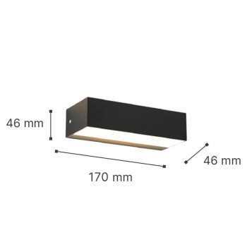 Alternative view of it-Lighting Martin LED 9W 3CCT Outdoor Up-Down Wall Lamp Anthracite D17cmx4.6cm (80200840)