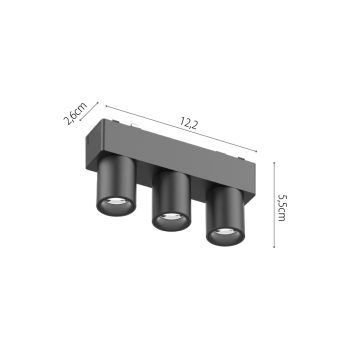 Alternative view of InLight Φωτιστικό LED 6W 3000K για Ultra-Thin μαγνητική ράγα σε λευκή απόχρωση D:12,5cmX5,5cm (T03601-WH)