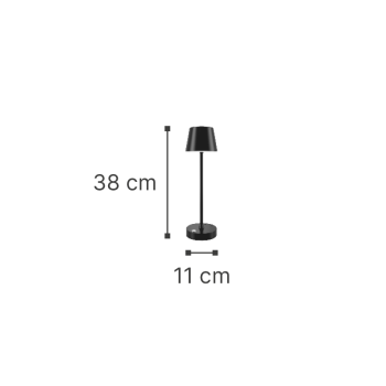 Alternative view of it-Lighting Tahoe Rechargeable LED 2W 3CCT Touch Table Lamp White D:38cmx11cm (80100220)