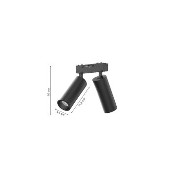 Alternative view of Inlight Φωτιστικό LED 2*9W 3CCT για Ultra-Thin μαγνητική ράγα σε λευκή απόχρωση D:4,4X16cm (TMU0140-White)