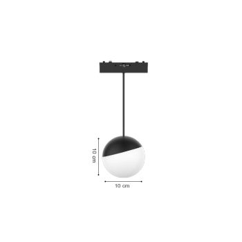 Alternative view of Inlight Κρεμαστό Φωτιστικό LED 6W 3000K-6000K για Ultra-Thin μαγνητική ράγα σε λευκή απόχρωση D:10X10cm (TMZ0050-White)