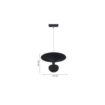 Alternative view of Inlight Κρεμαστό Φωτιστικό LED 5W 3CCT για Ultra-Thin μαγνητική ράγα σε λευκή απόχρωση D:23X20cm (TMU0240-White)