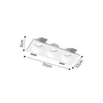 Alternative view of Inlight Χωνευτό σποτ από γύψο 3XGU10 D:31cm (Χ0016-WH)