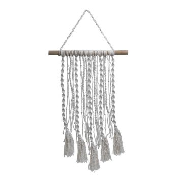 ΔΙΑΚΟΣΜΗΤΙΚΟ ΤΟΙΧΟΥ MACRAME ΛΕΥΚΟ/NATURAL 35X2X70