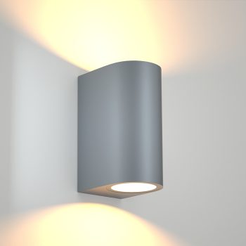 Alternative view of it-Lighting Michigan 2xGU10 Outdoor Up-Down Wall Lamp Grey D14.7cmx9cm (80200134)