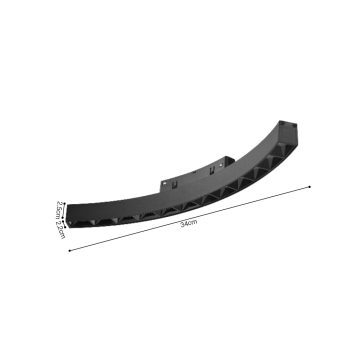 Alternative view of Inlight Γραμμικό φωτιστικό LED 12W 3CCT για Curved μαγνητική ράγα σε μαύρη απόχρωση D:34x2,2x2,5cm (TMC0041-Black)