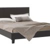 Κρεβάτι Nevil pakoworld διπλό 150x200 PU σκούρο καφέ ματ 006-000002