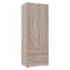Ντουλάπα ρούχων Lila pakoworld δίφυλλη sonoma 77.5x49.5x203.5εκ 062-000077