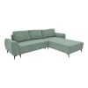 Kαναπές κρεβάτι τριθέσιος αναστρέψιμος Settee pakoworld ύφασμα με αποθηκευτικό χώρο σε μέντα απόχρωση 286x204x93εκ 074-000043