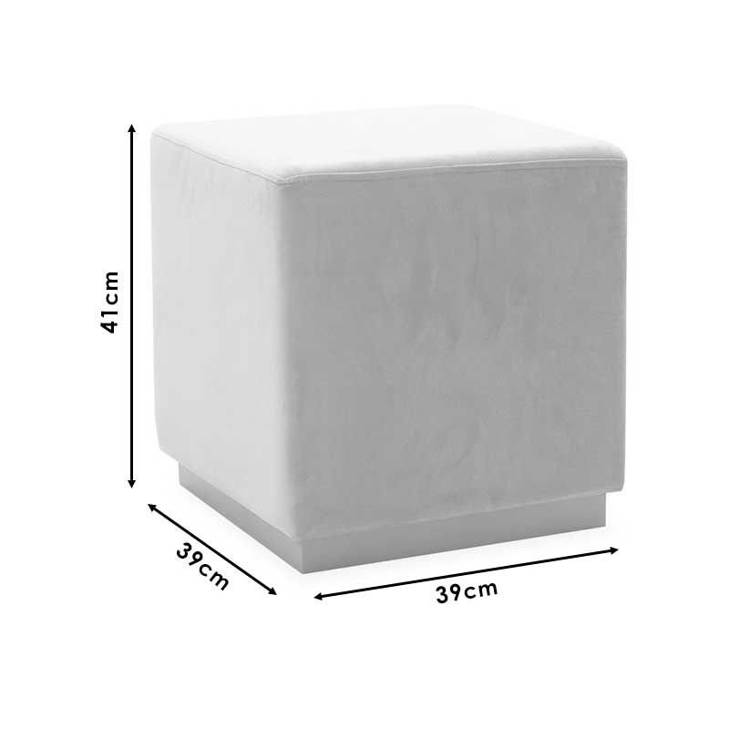 Σκαμπό σαλονιού Pyra βελούδο χρυσό 39x39x41εκ - Image 4