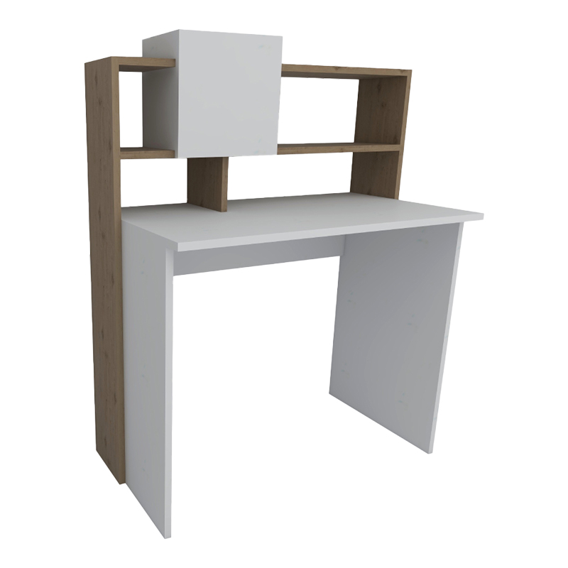 Γραφείο εργασίας Koogi pakoworld σε oak-λευκή απόχρωση 94x60x118εκ 120-000481