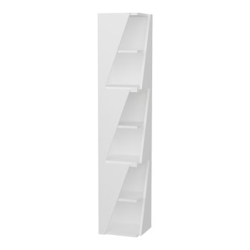 Βιβλιοθήκη στήλη Klaro pakoworld σε λευκή απόχρωση 32x32x165εκ 120-000495