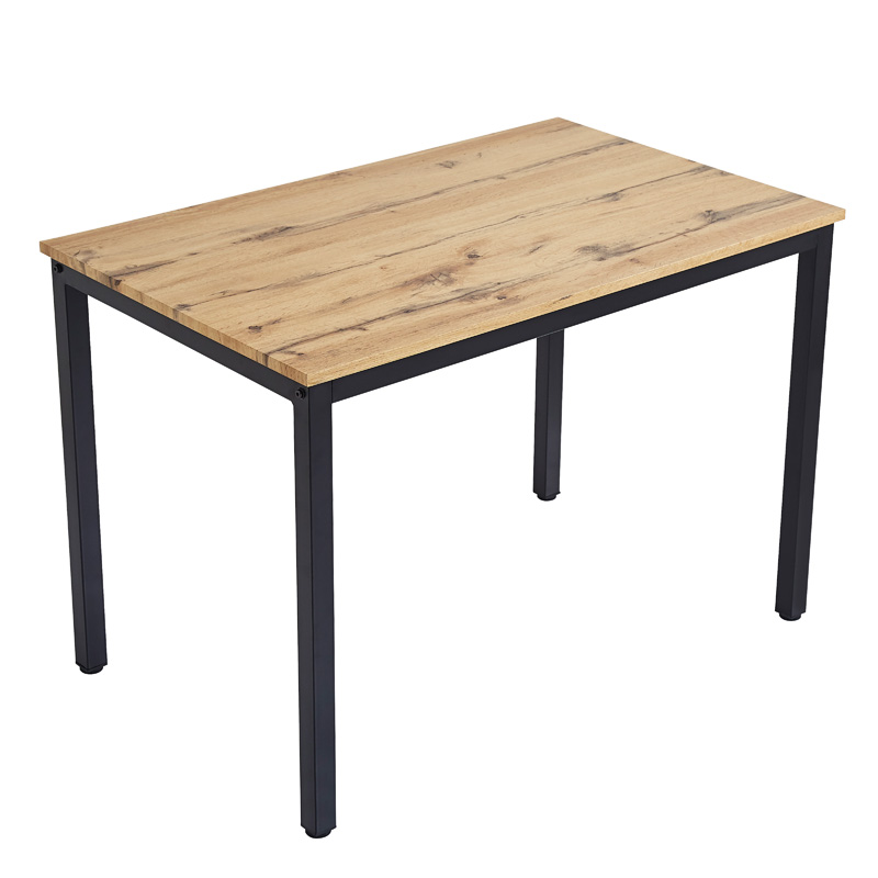 Τραπέζι Witte MDF/Metal σε sonoma απόχρωση με λευκο πόδι 110x70x76εκ - Image 2