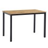 Τραπέζι Witte pakoworld MDF/Metal σε sonoma απόχρωση με λευκο πόδι 110x70x76εκ 127-000178
