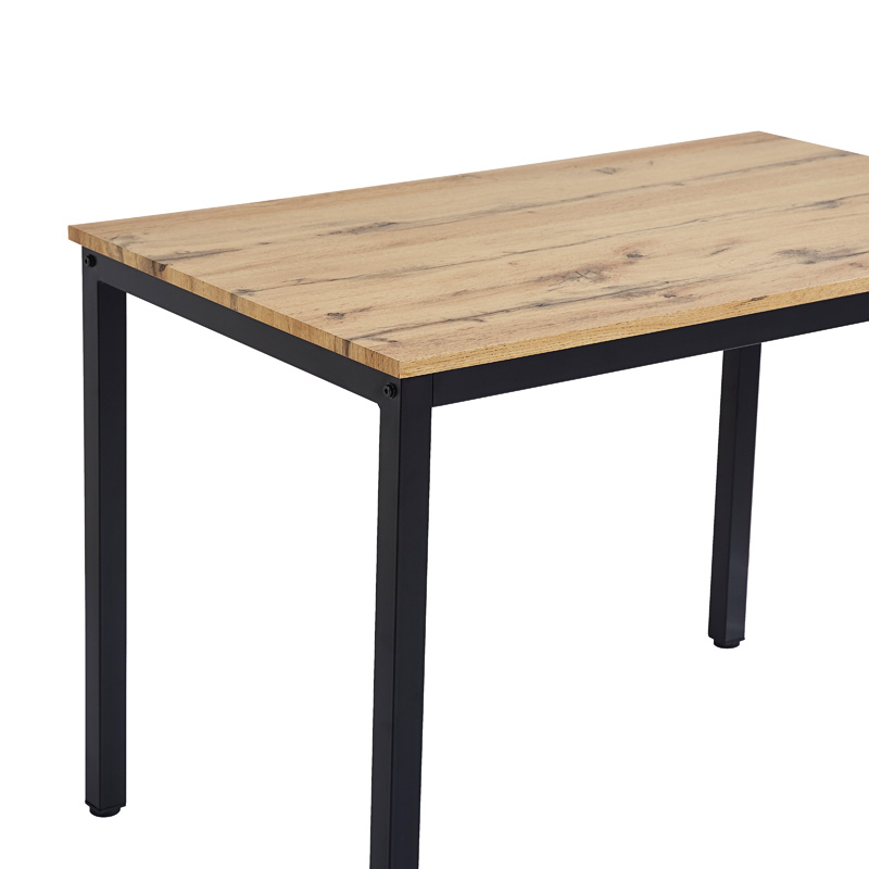 Τραπέζι Witte MDF/Metal σε sonoma απόχρωση με λευκο πόδι 110x70x76εκ - Image 3